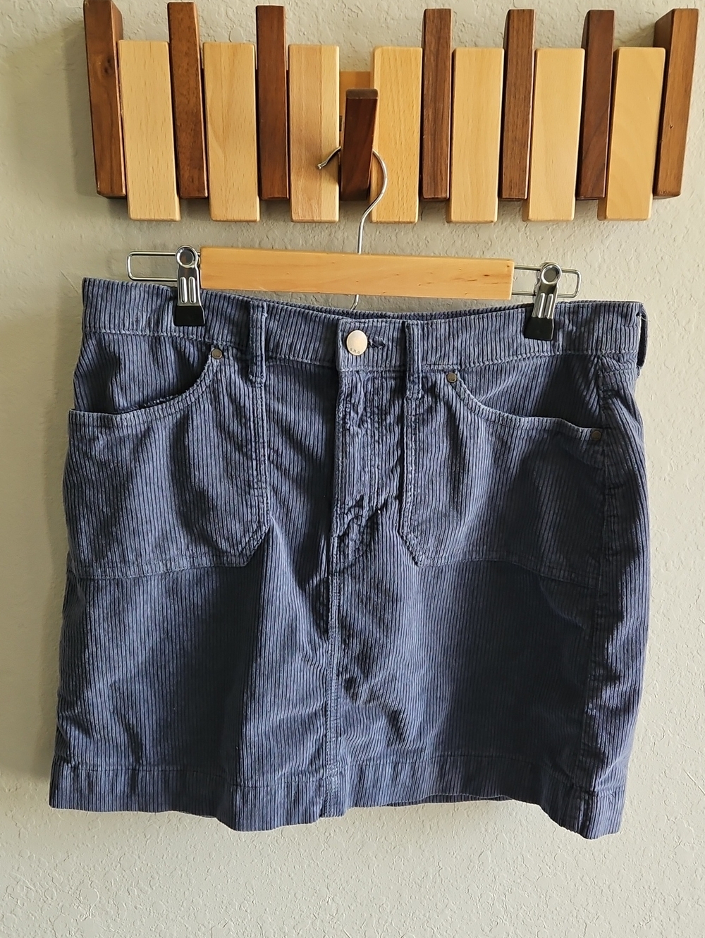 a.n.a Navy Blue Corduroy Mini Skirt